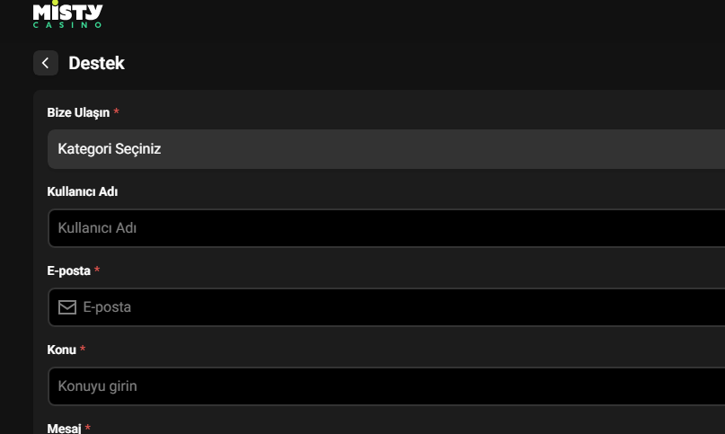 Misty casino whatsapp